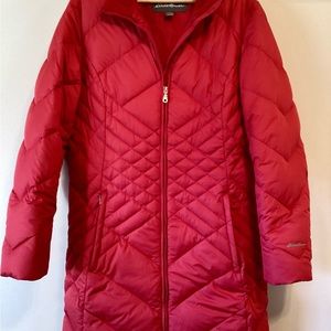 Eddie Bauer XLT (16-18) Red Women Winter Down Parka Coat for woman 5’10”x6’ Tall